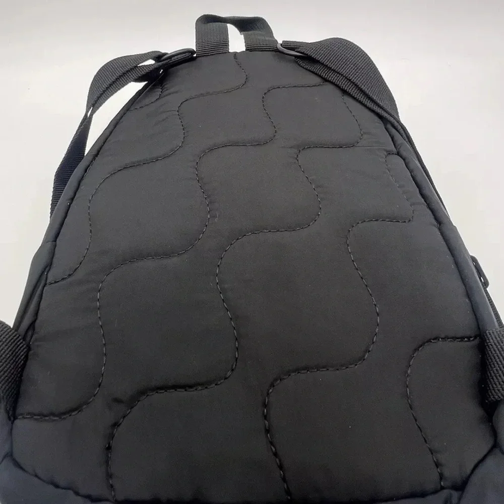 Adidas Mini Backpack Purse Black Gold Linear Logo Travel Bag School Sporty EUC - Picture 7 of 13